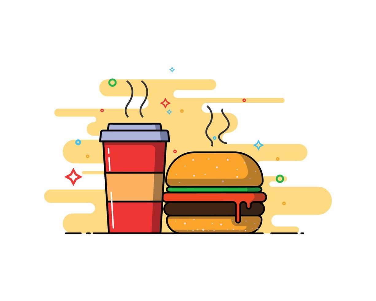 Ilustración de vector de comida rápida