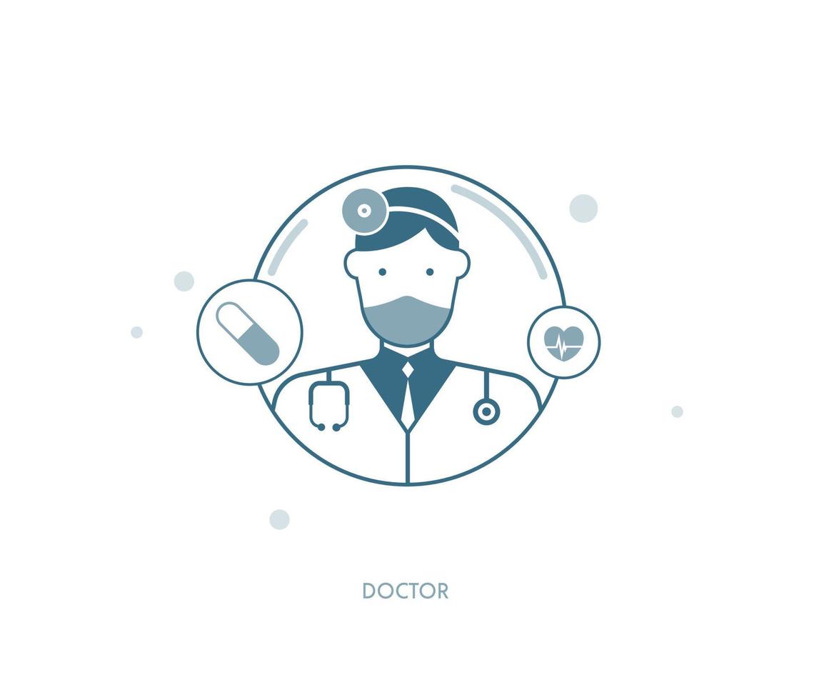 Doctor Character Icon vector
