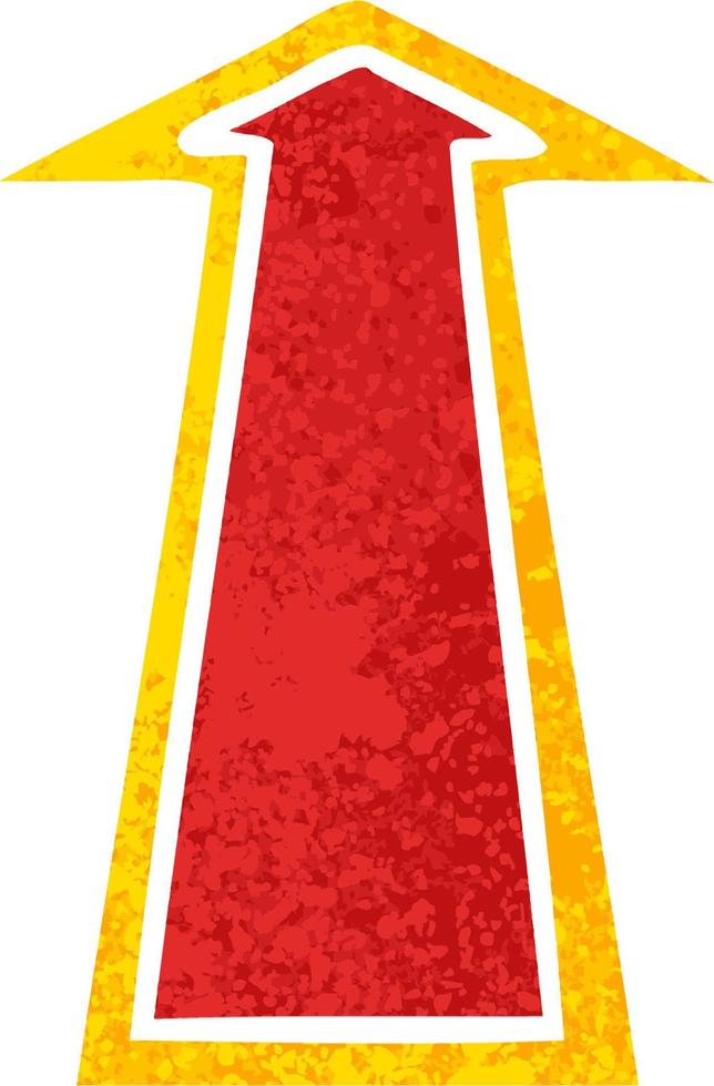 quirky retro illustration style cartoon arrow vector