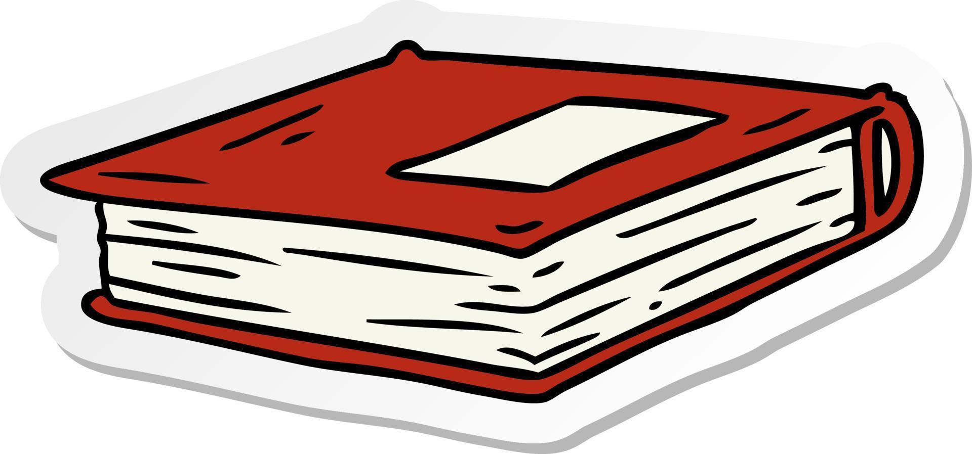 sticker cartoon doodle of a red journal vector