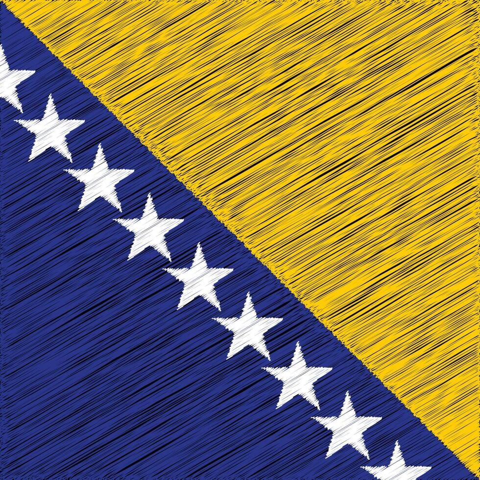 Bosnia Independence Day 1 March, Square Flag Design vector