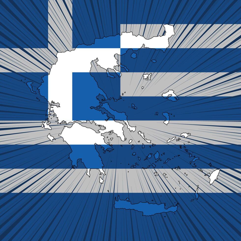 Greece Independence Day Map Design vector