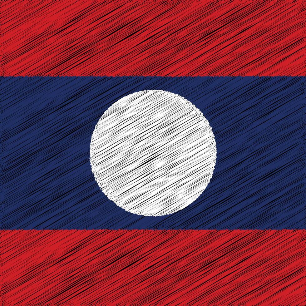 Laos National Day 2 December, Square Flag Design vector