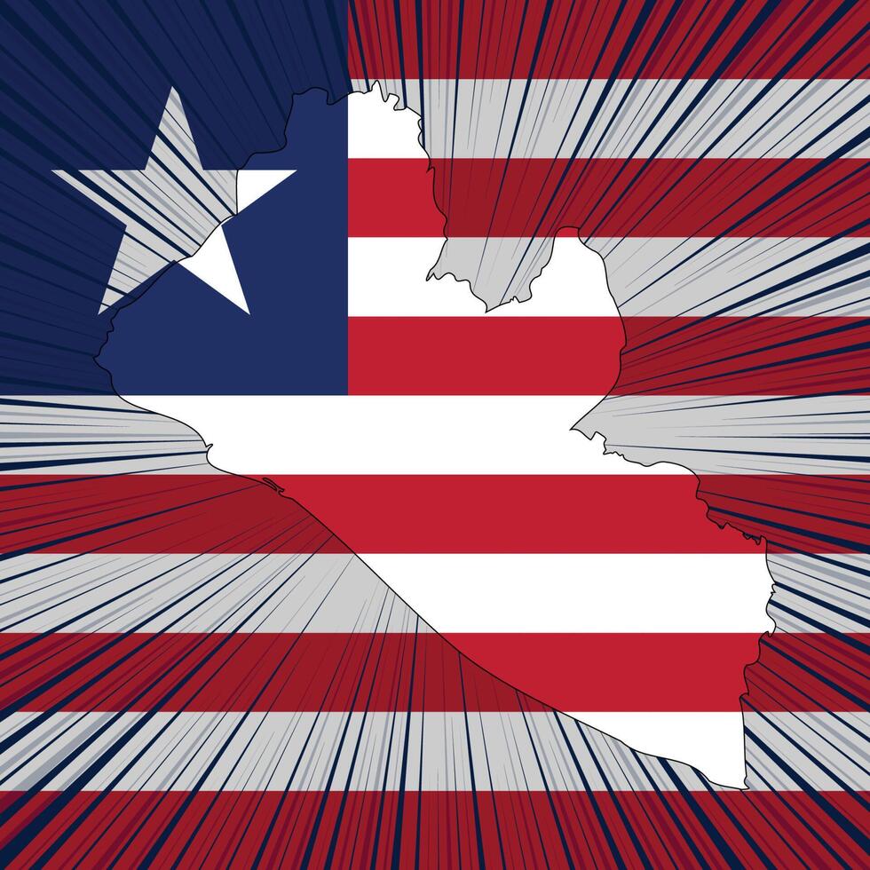 Liberia Independence Day Map Design vector