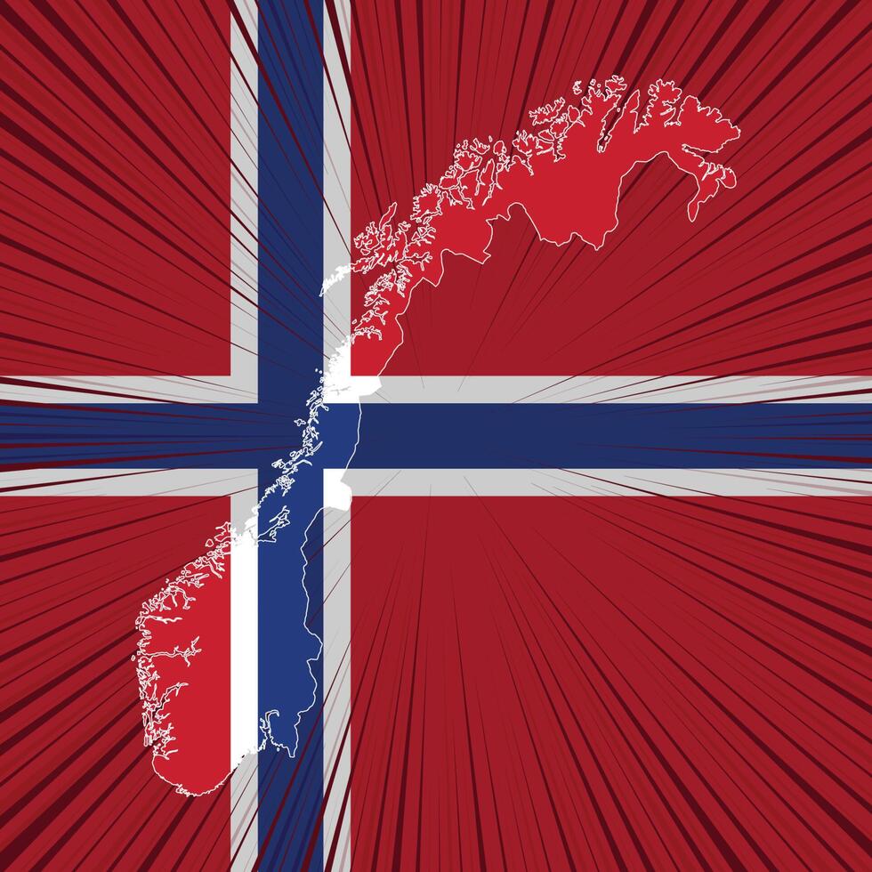Norway National Day Map Design vector