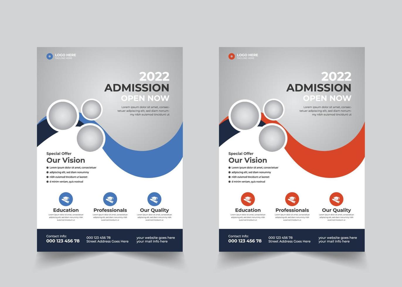 School admission flyer design set. back to school flyer design set. Back to school admission flyer. school admission template for flyer design. vector illustration.