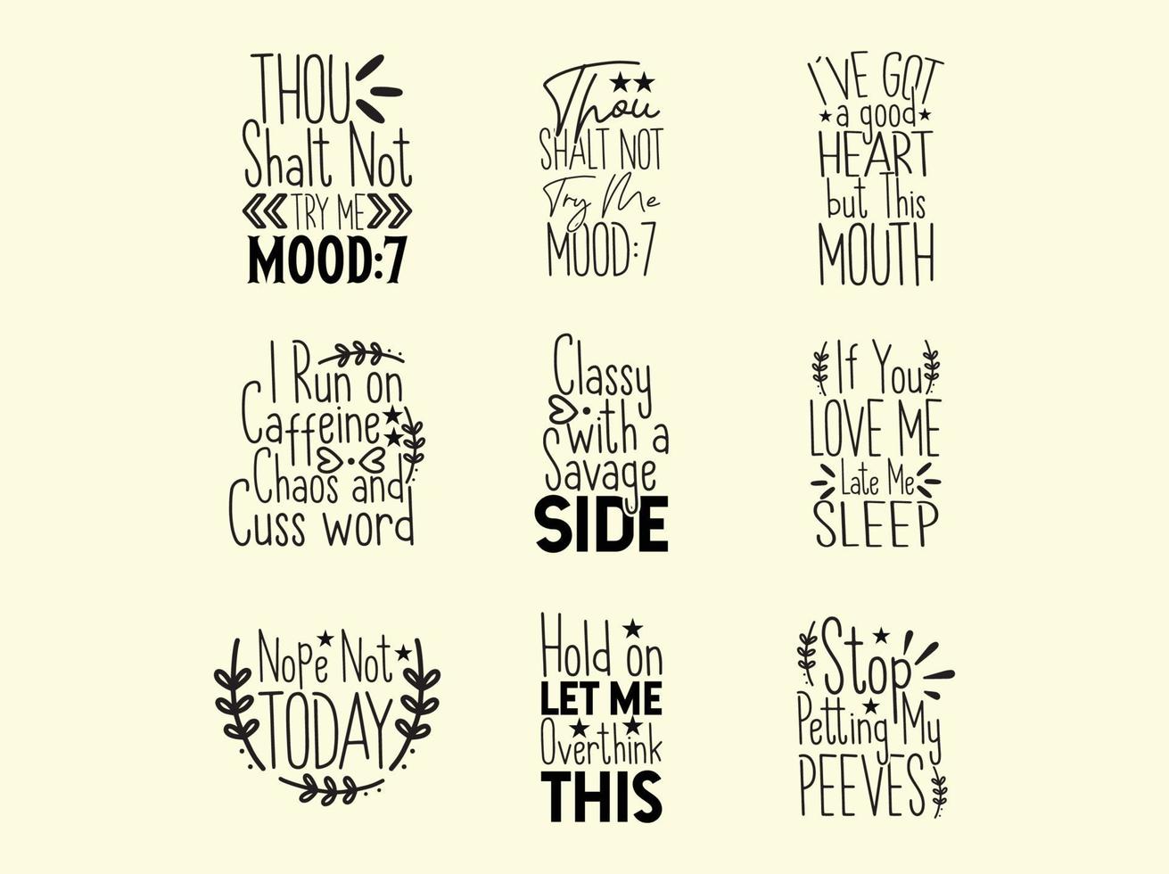 Sarcastic  t-shirt design bundle vector