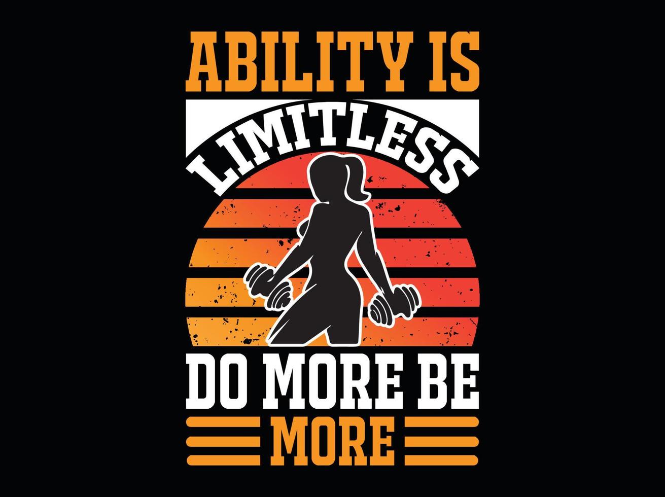 Gym fitness t-shirt design vector