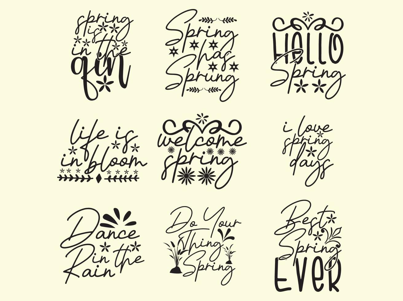 Spring  t-shirt design bundle vector
