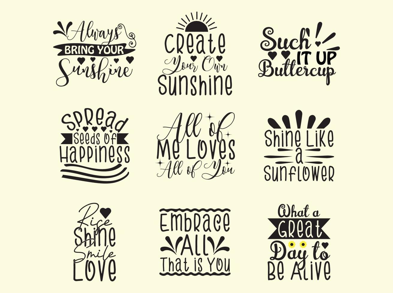 Sunflower  t-shirt design bundle vector
