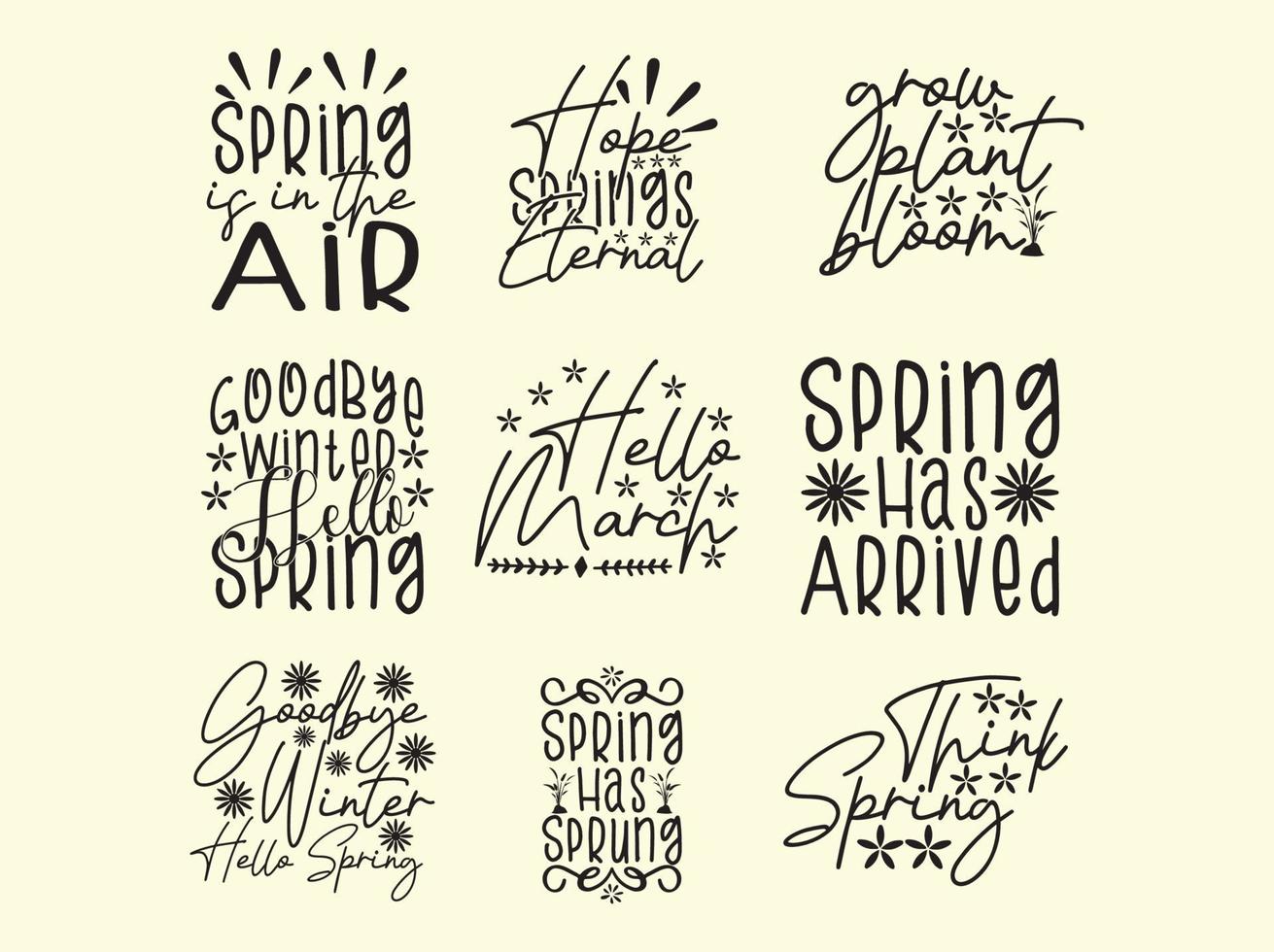 Spring  t-shirt design bundle vector