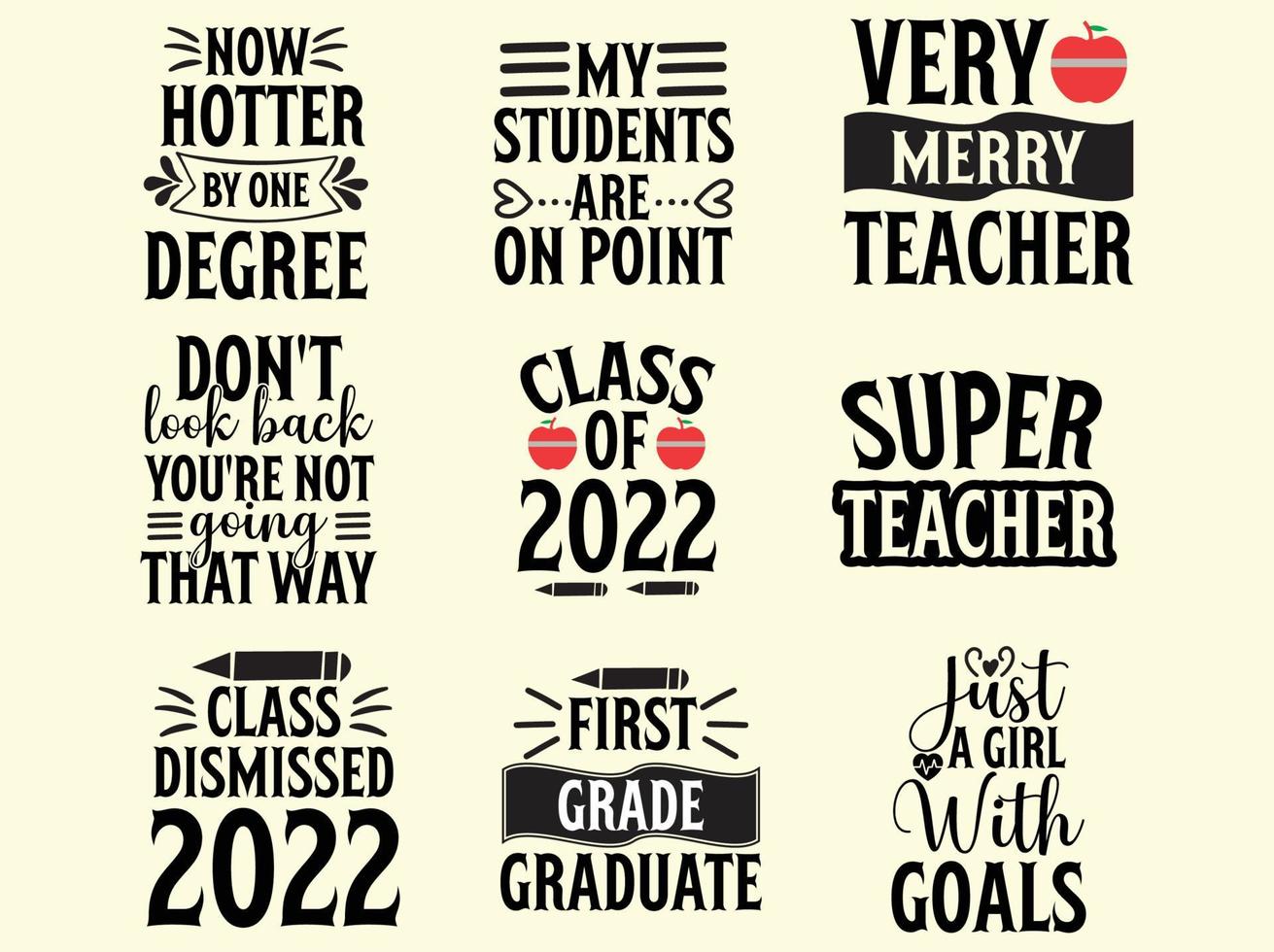 Teacher t-shirt design bundle vector