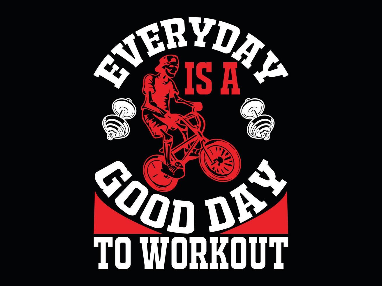 Gym fitness t-shirt design vector