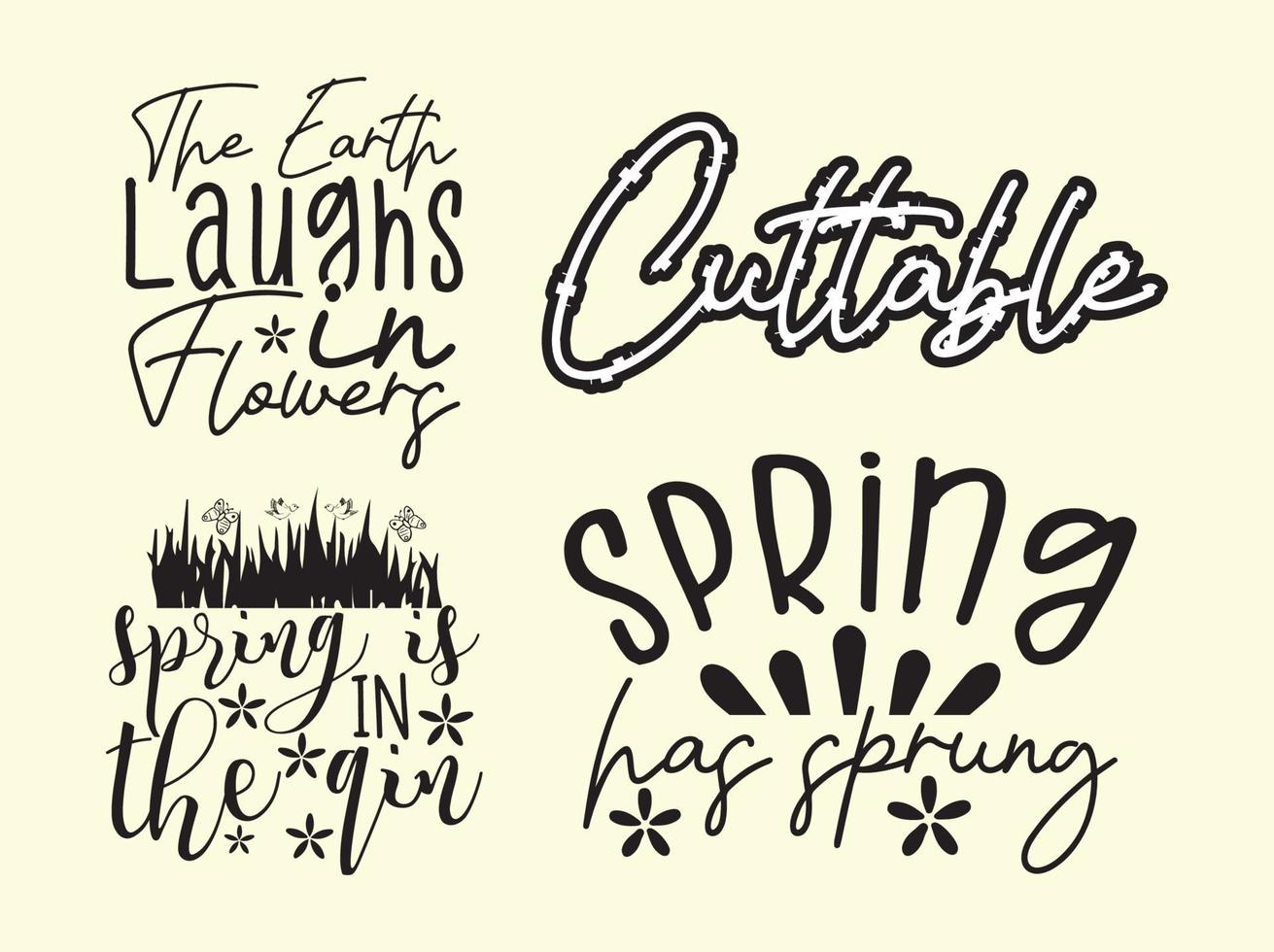 Spring  t-shirt design bundle vector
