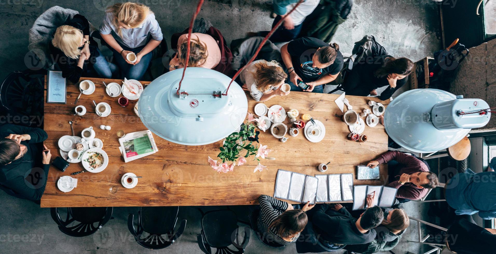 The top view cafe photo