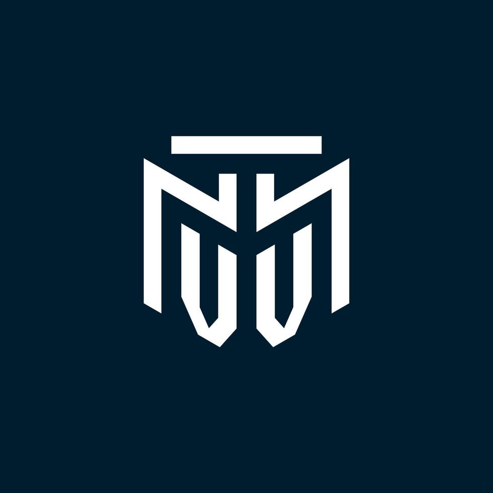 VV monogram initial logo with abstract geometric style design vector
