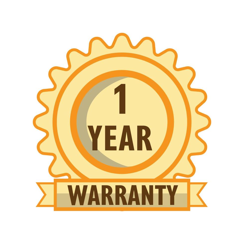 warranty badge icons design vector