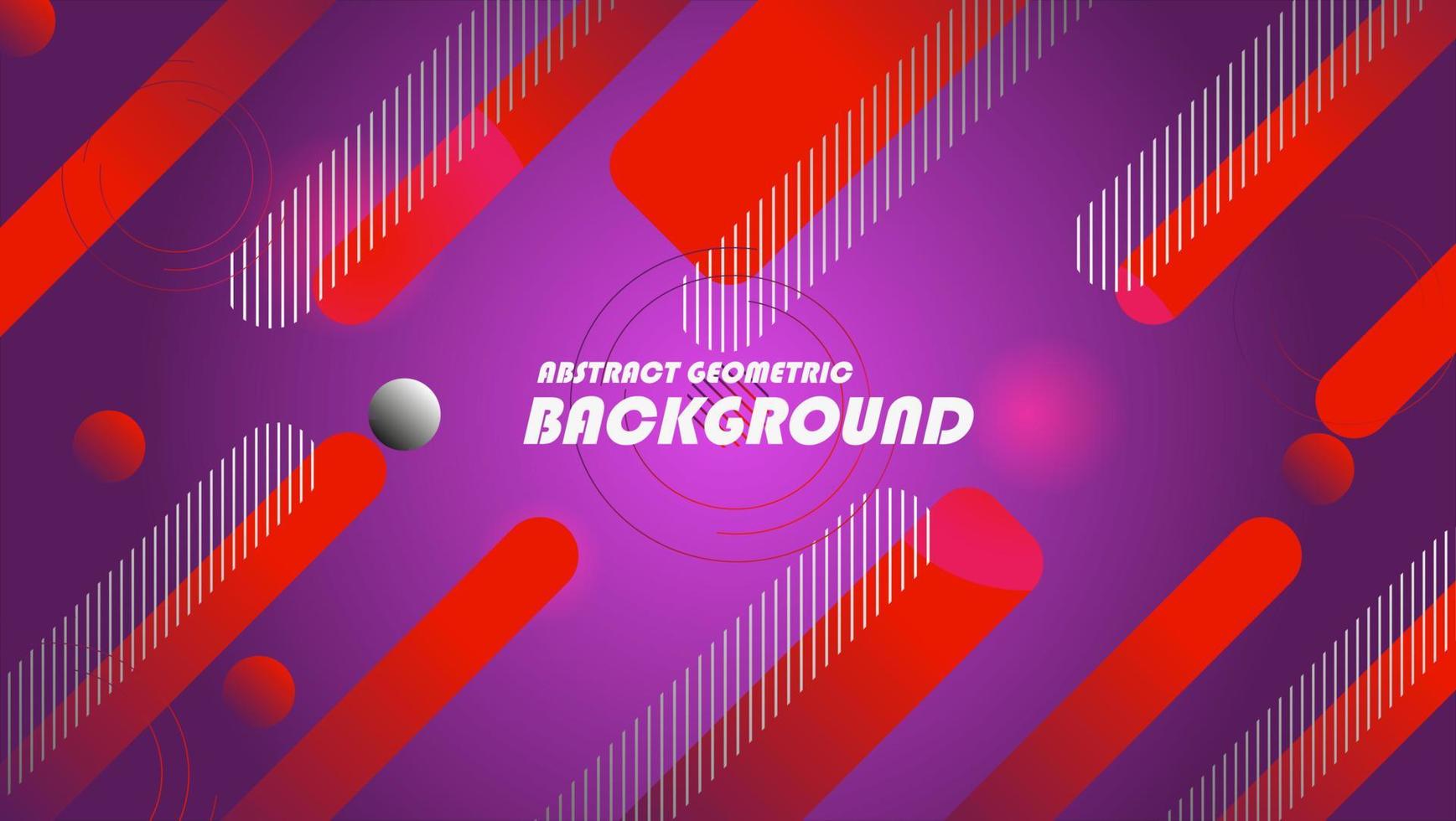 Abstract geometric background with purple background and red geometric motif for background design. Flyer, banner, cover, poster or web design template. Vector