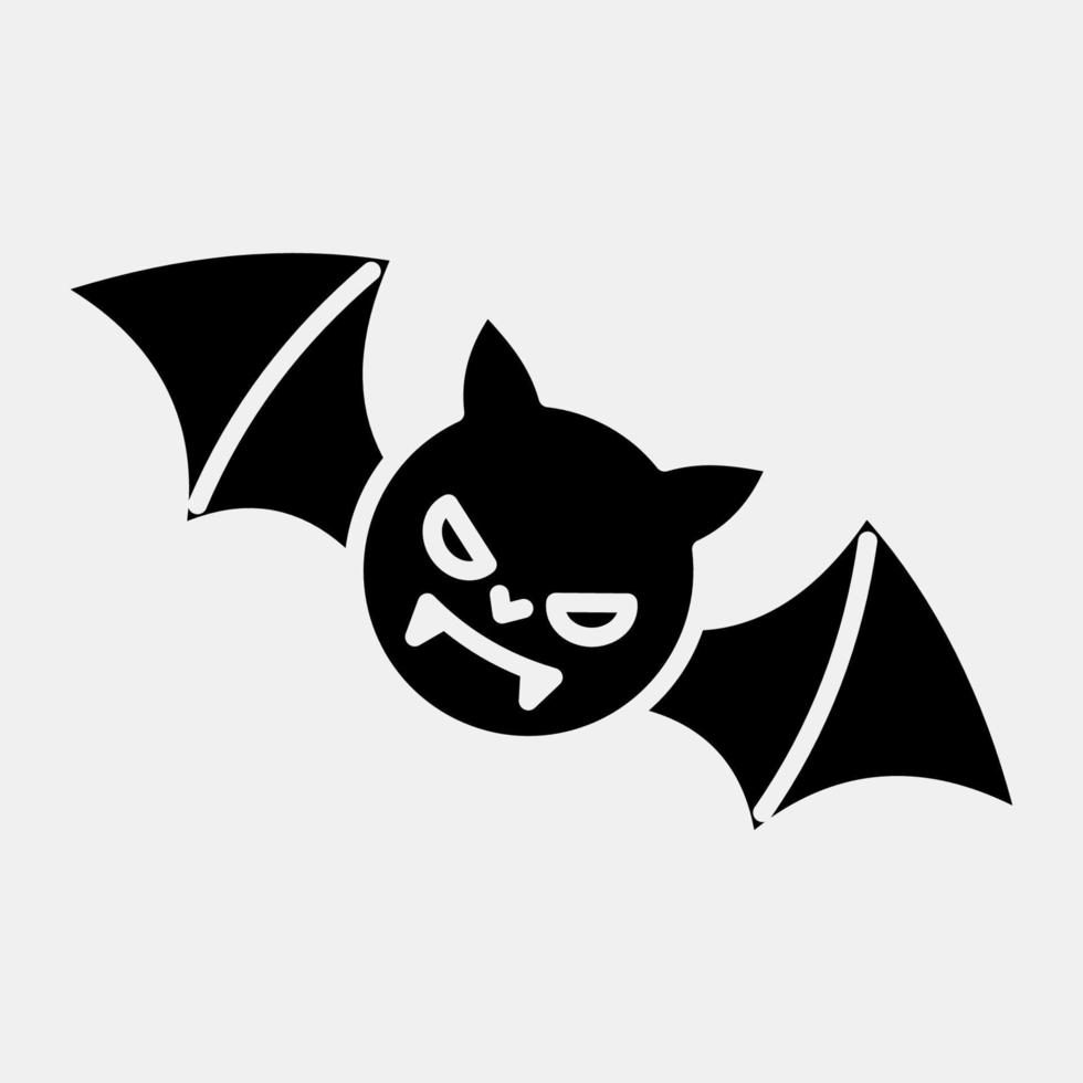 Icon bat.Icon in glyph style. Suitable for prints, poster, flyers, party decoration, greeting card, etc. vector