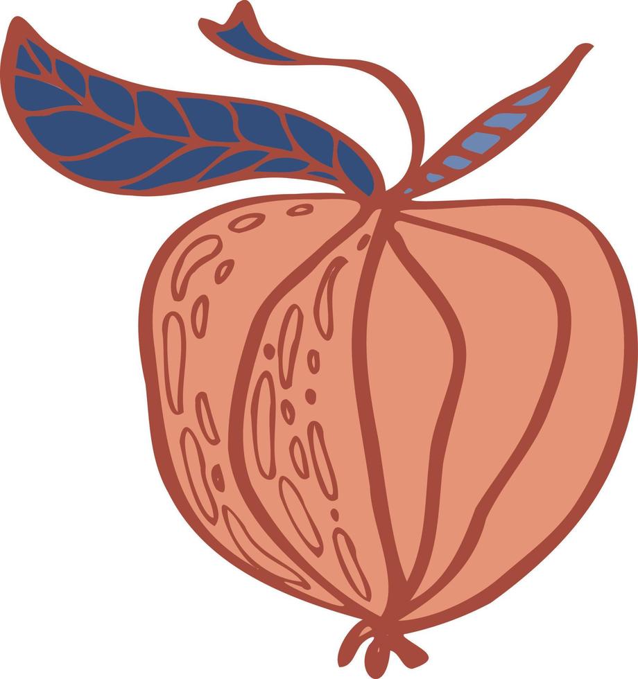 ilustración de boceto aislado de vector de manzana