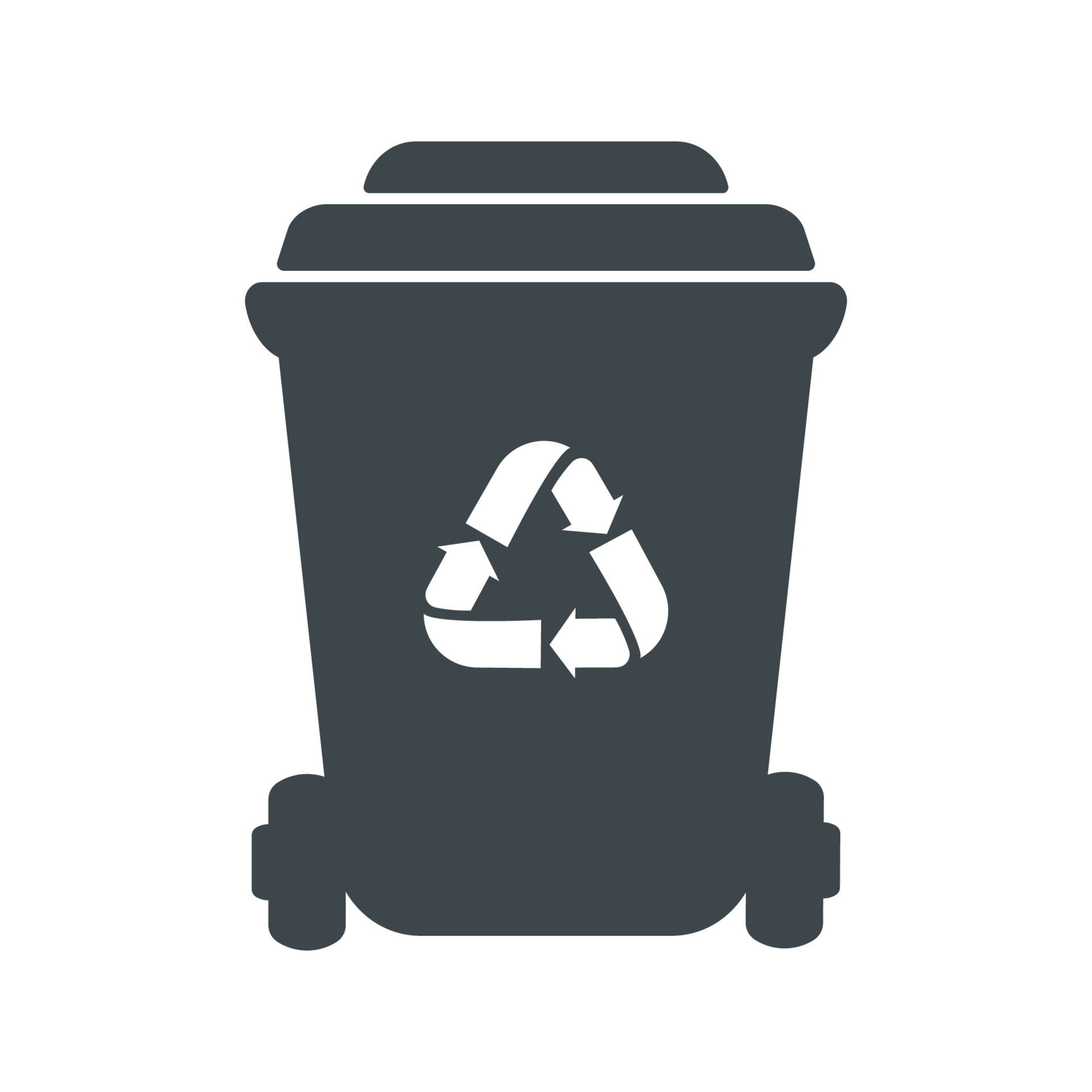 Trash can icon. Garbage bin isolated on white background. Ecology