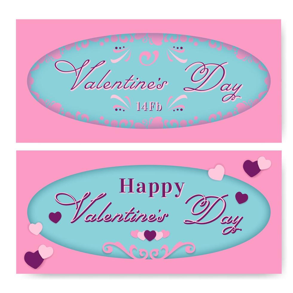 tarjeta de felicitación del día de san valentín en estilo vintage. muchos corazones, un marco rosa brillante y texto. ilustración vectorial para postal, tarjeta de felicitación, invitación. vector