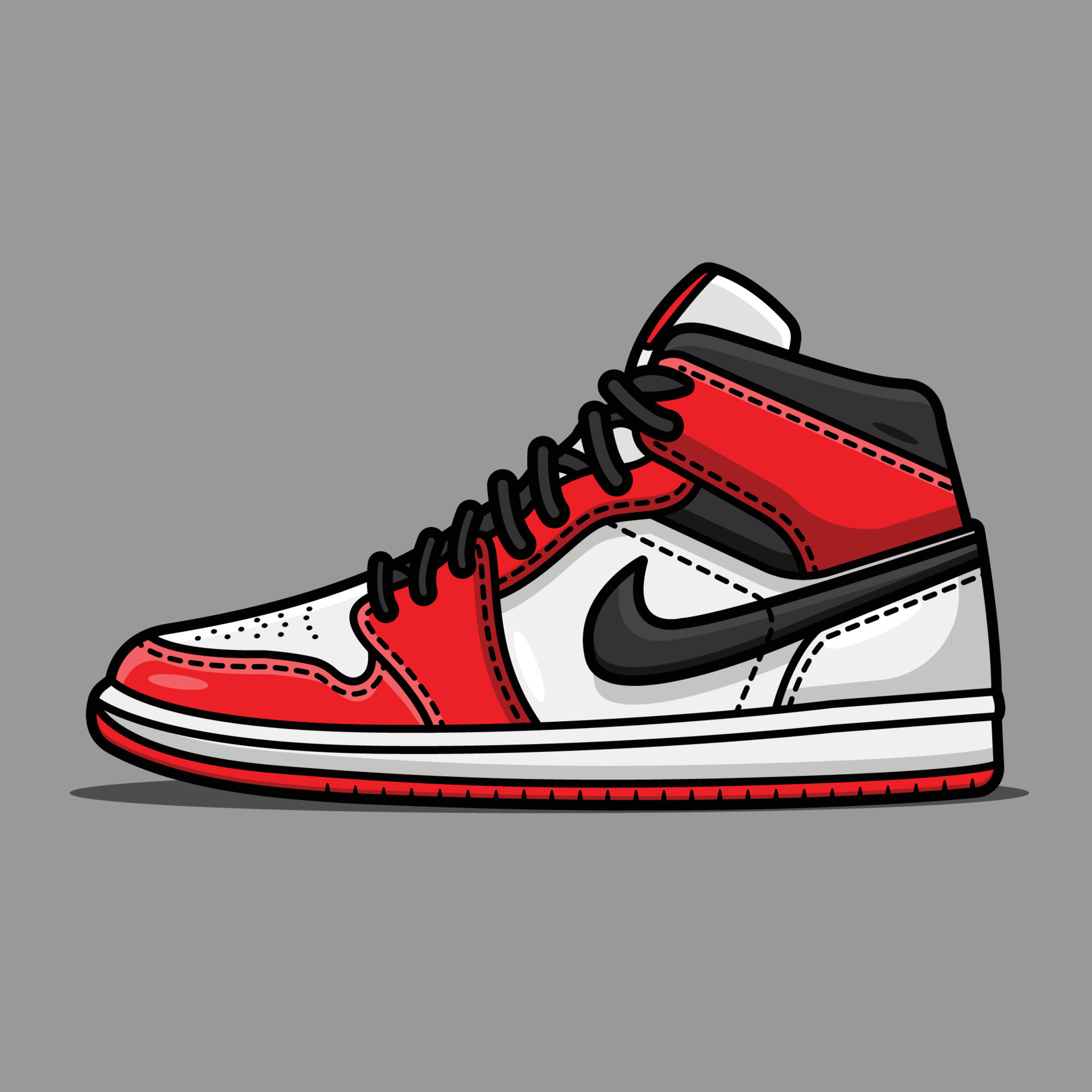 Illustration of Old school basketball shoes 11754621 Vector Art at Vecteezy