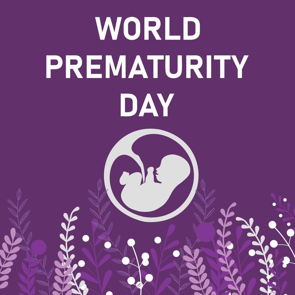 cartel del día mundial de la prematuridad vector