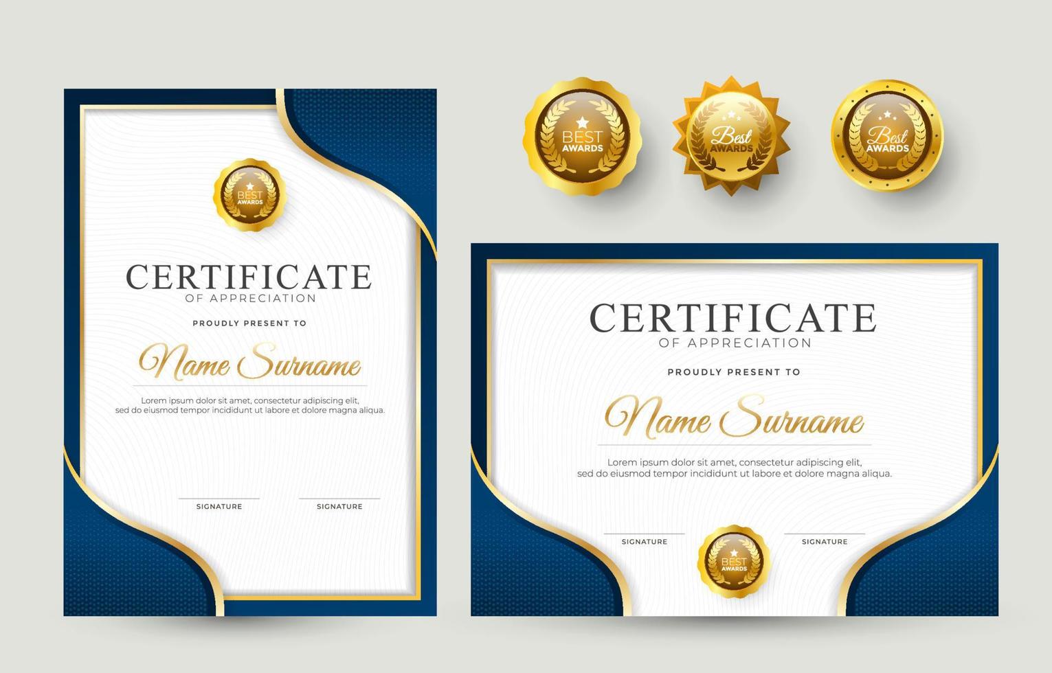 Certificate of Appreciation Template vector