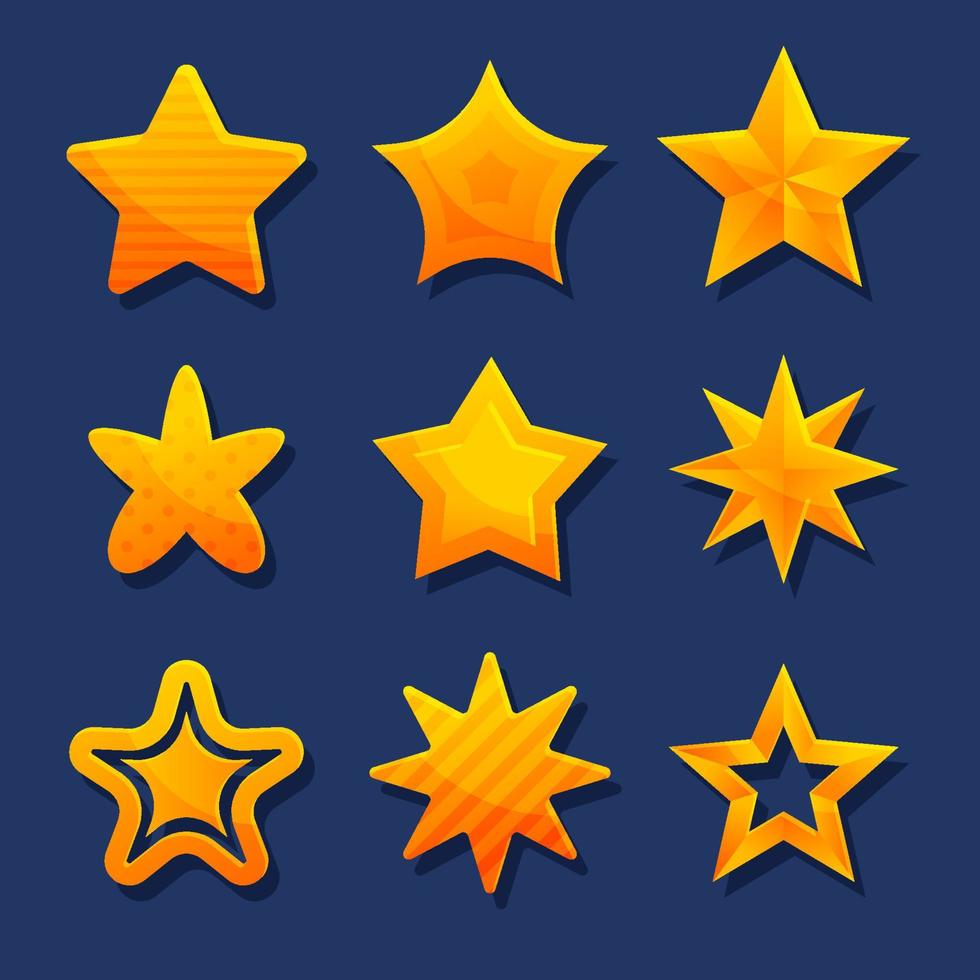 colección de iconos de estrellas vector