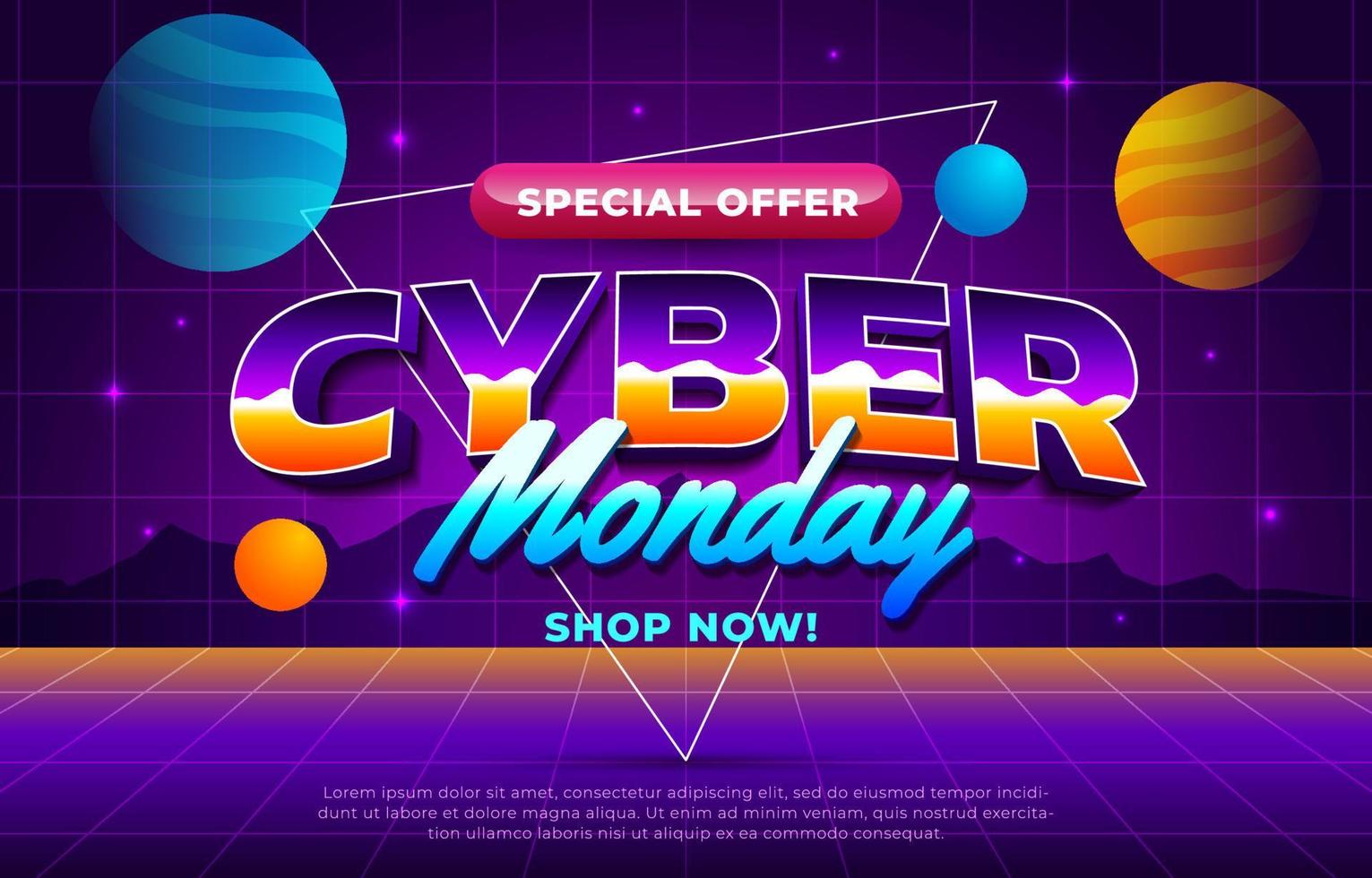 Cyber Monday Sale Poster vector