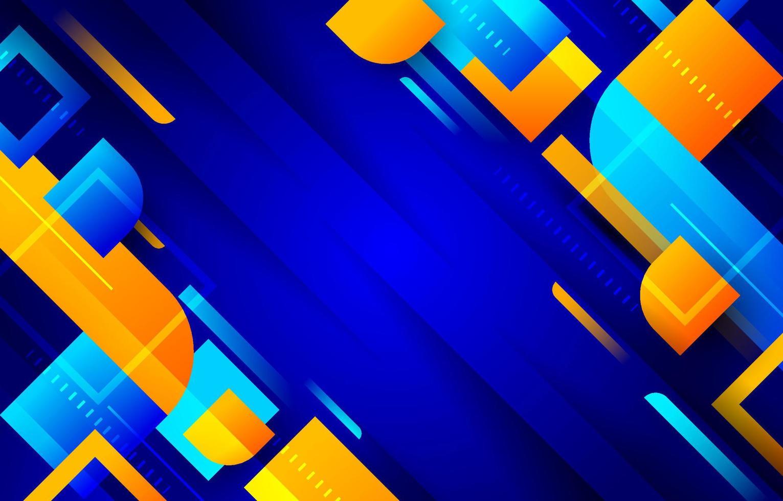 Blue Orange Geometric Background vector