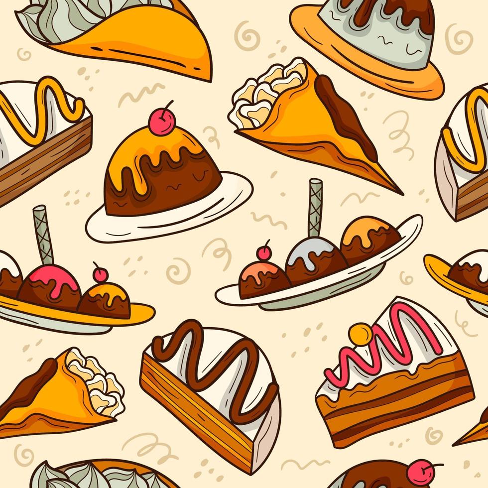 Dessert Seamless Pattern vector