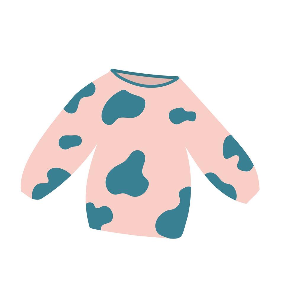 pink trendy sweater. Trend clothes. Illustration for advertising, magazine, web, instagram. vector