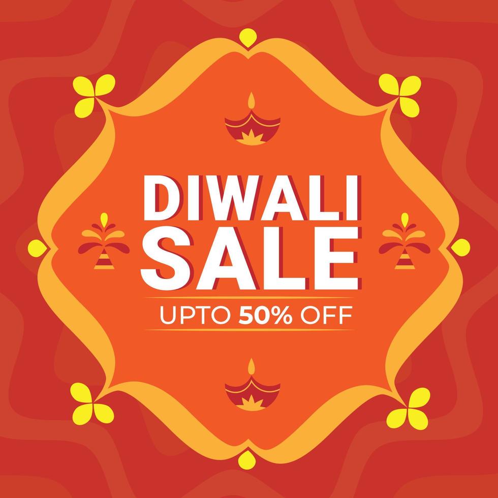 Diwali Sale Advertisement banner design to promote your Diwali Sale vector