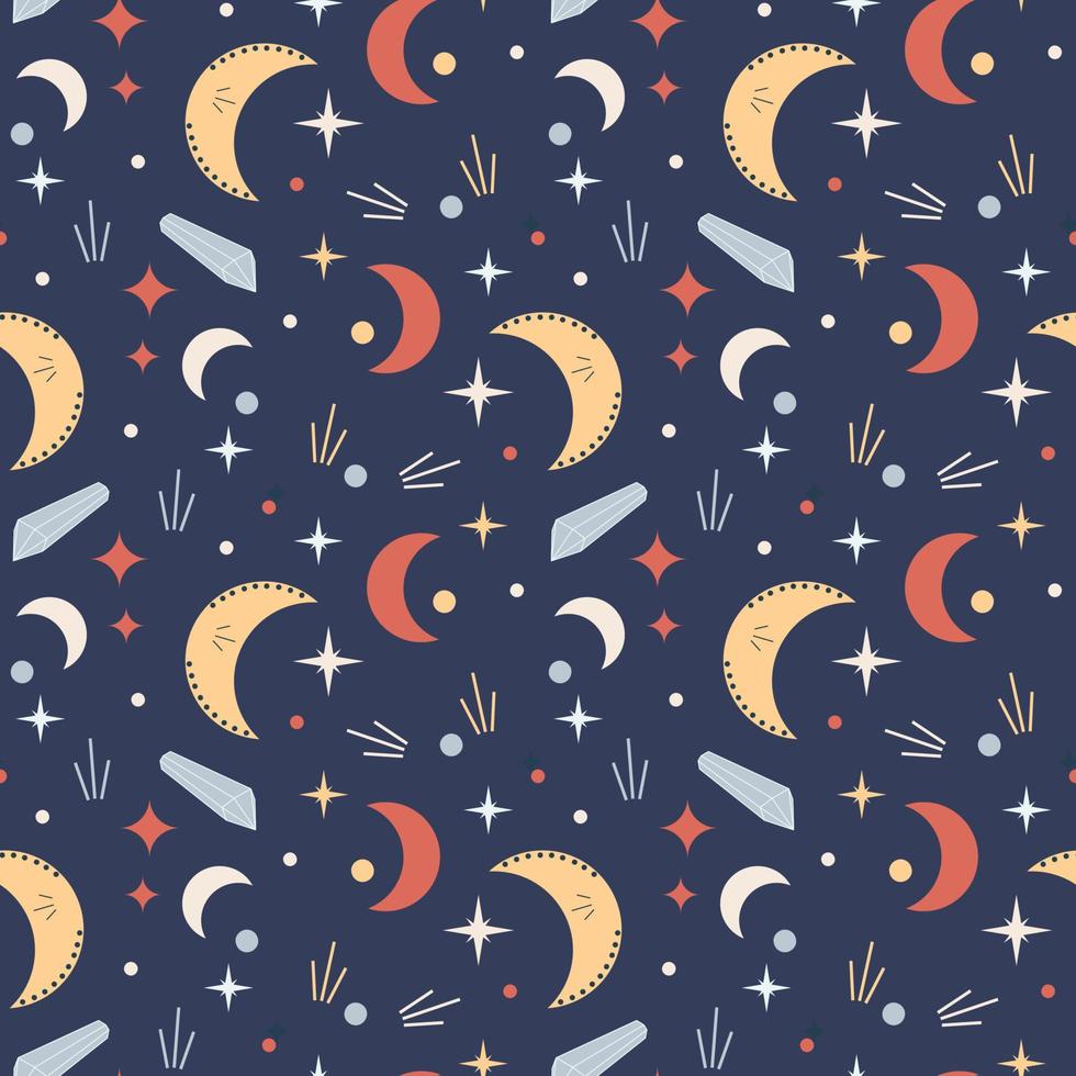 magic pattern with starry sky vector