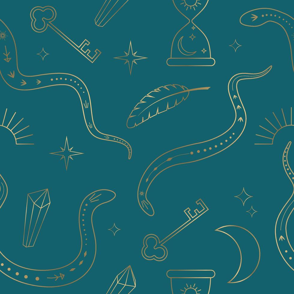 snakes and magic signs vector