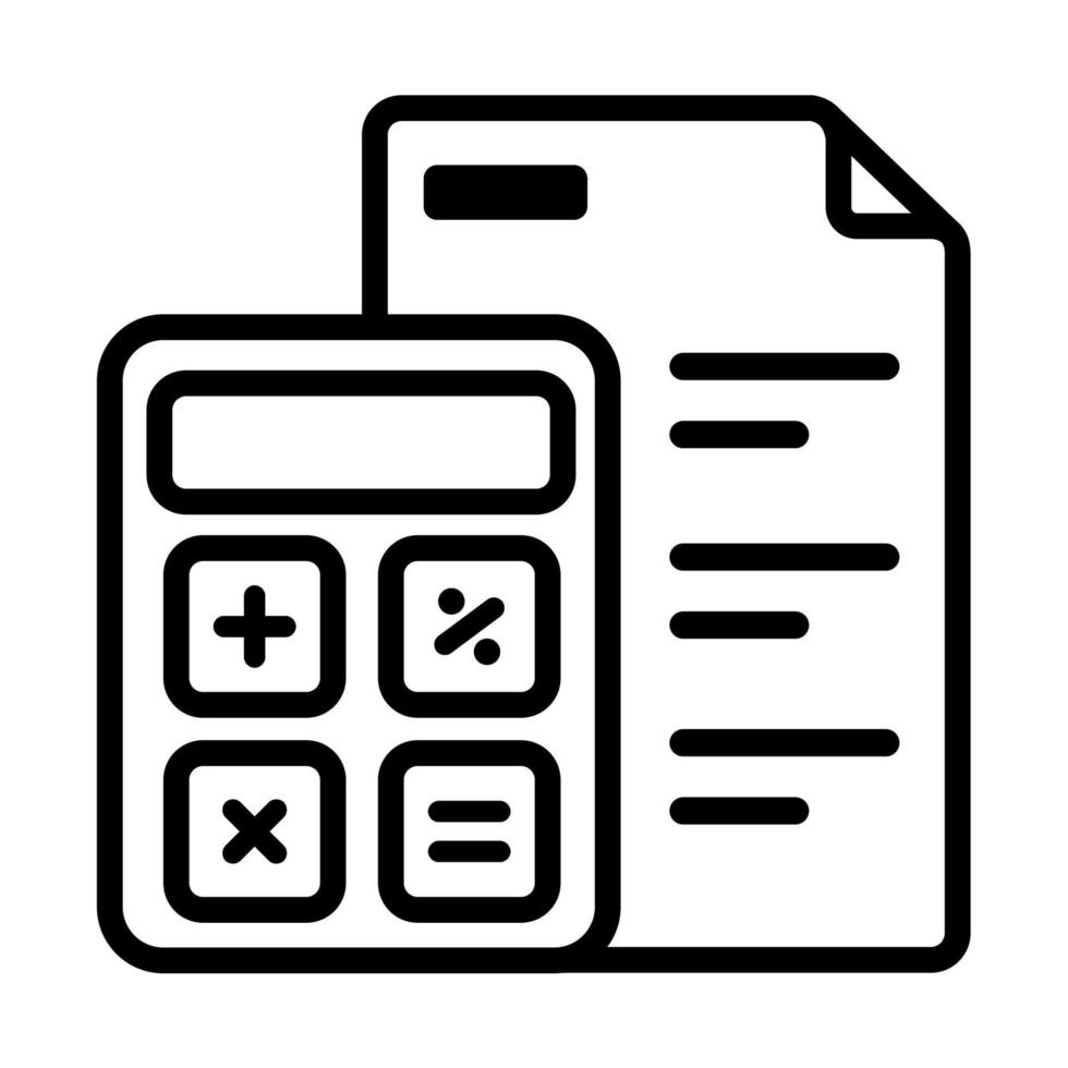 Illustration Vector Graphic of Accounting, calculator, calculation Icon