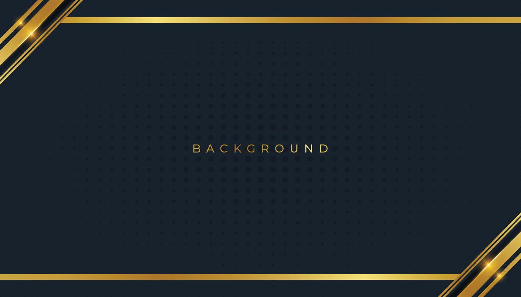 Gradient black social media banner background with golden frame vector