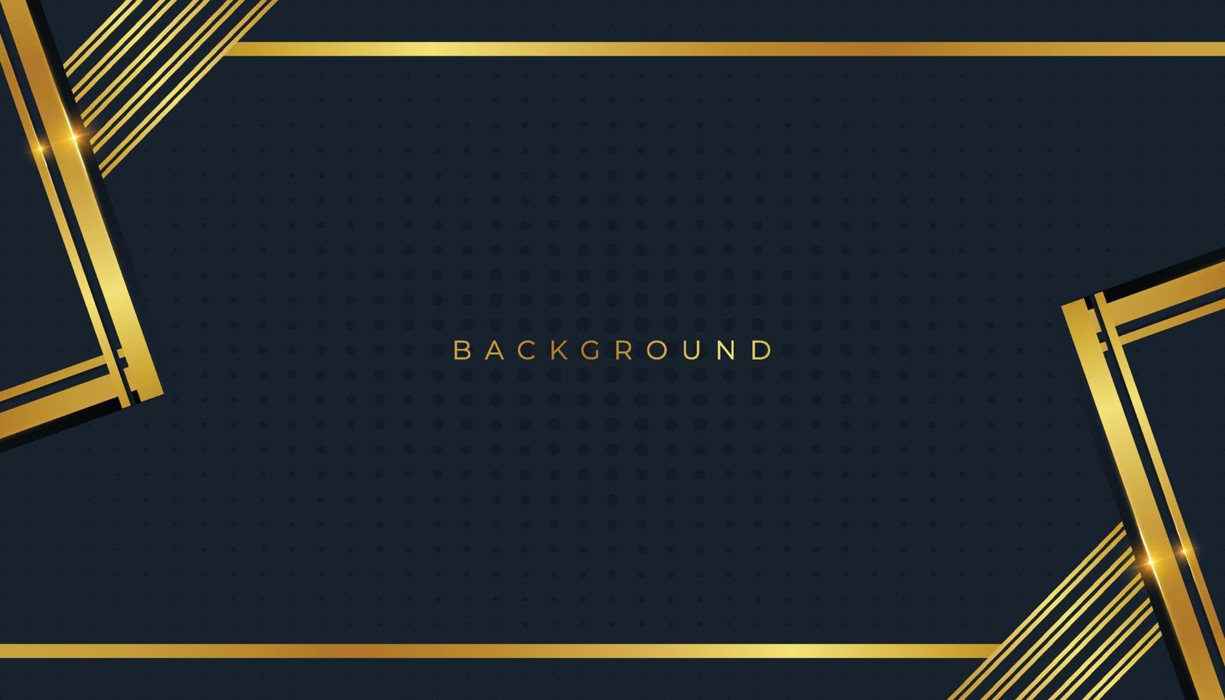 Gradient black social media banner background with golden frame vector