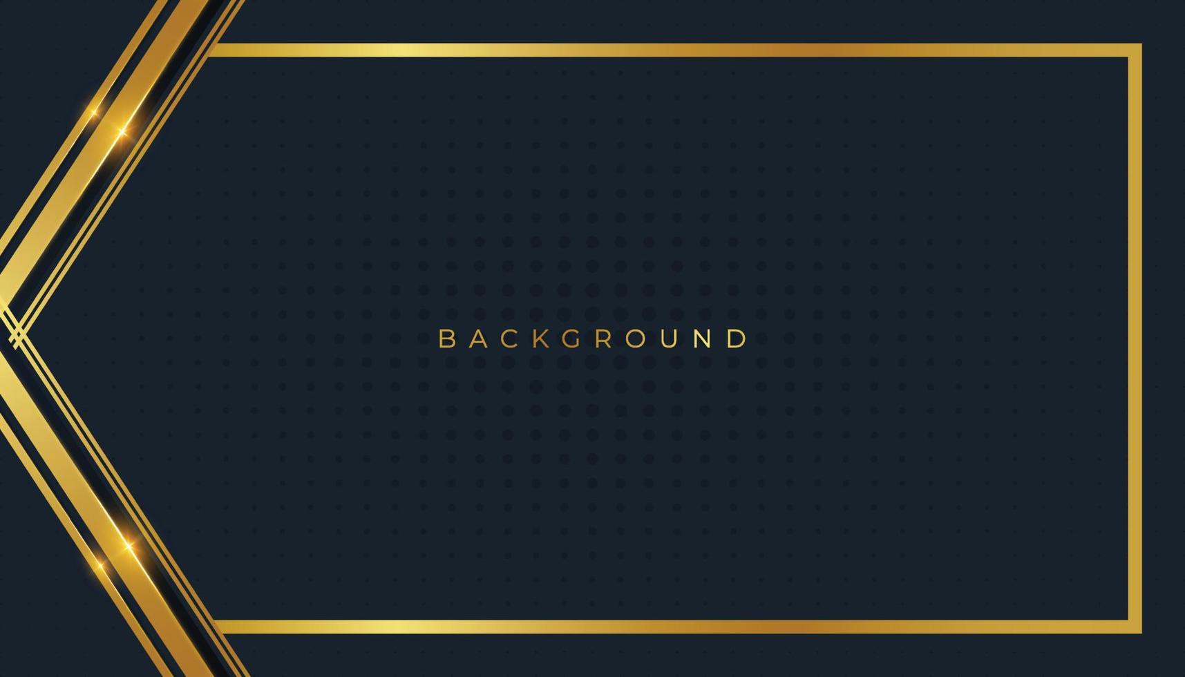 Gradient black social media banner background with golden frame vector