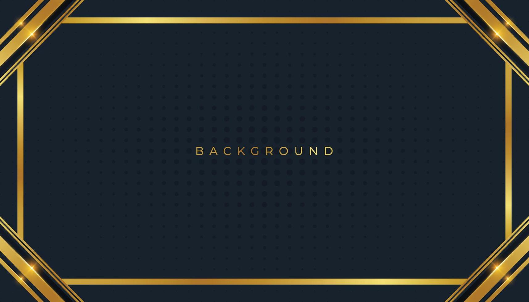 Gradient black social media banner background with golden frame vector