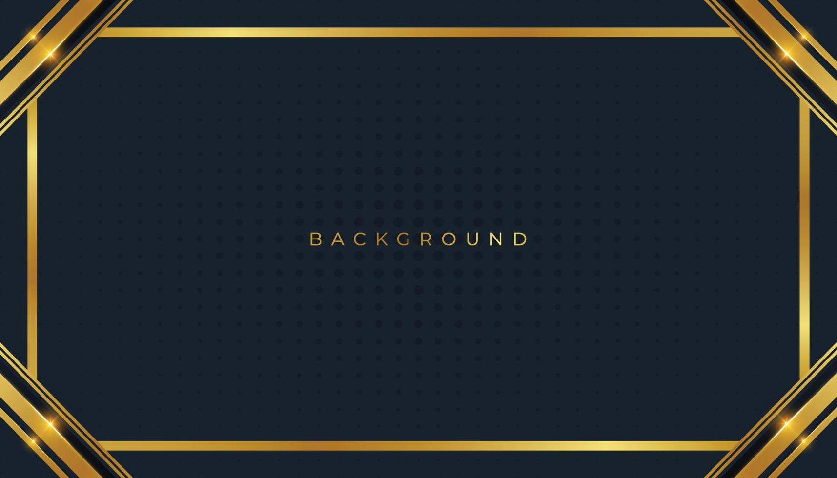 Gradient black social media banner background with golden frame vector