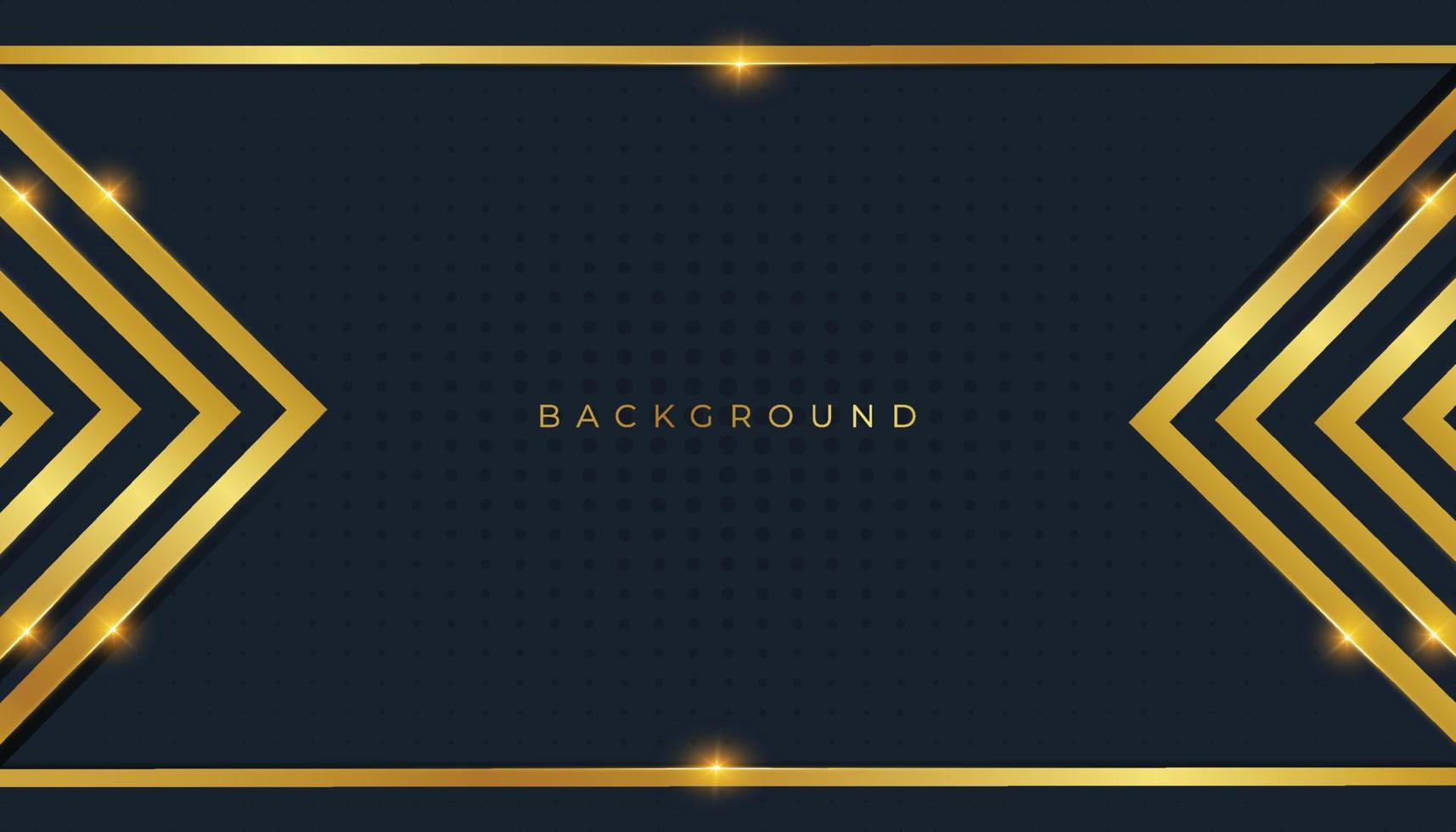 Gradient black social media banner background with golden frame vector