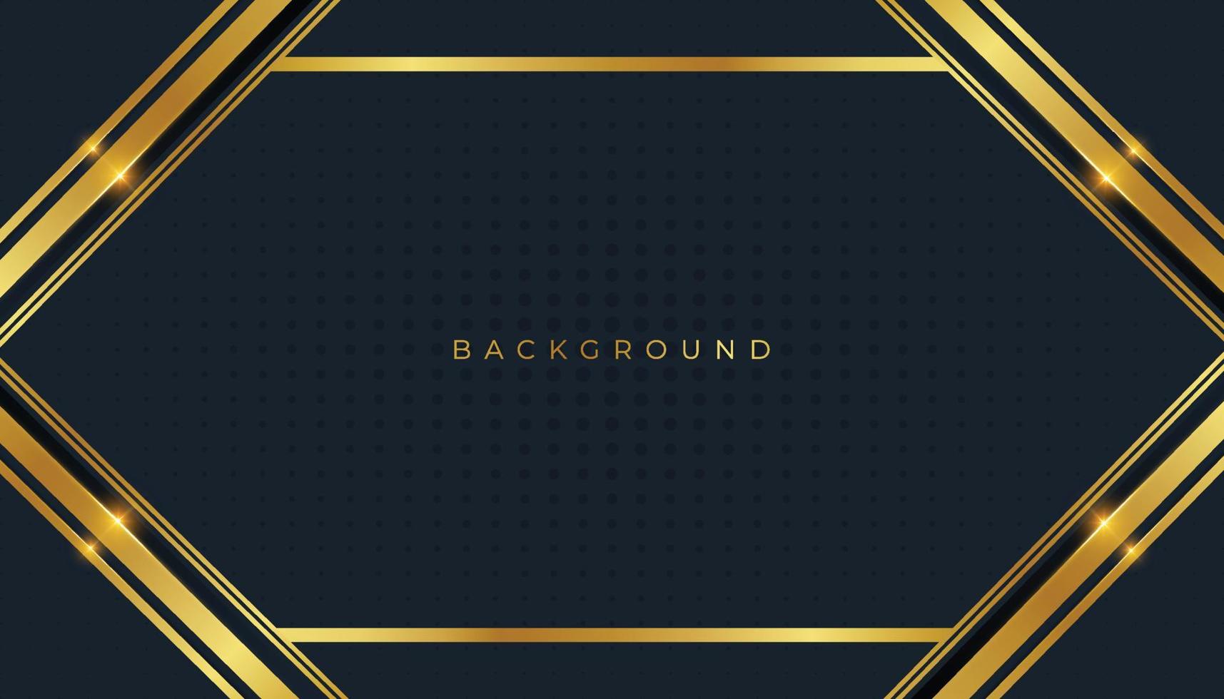 Gradient black social media banner background with golden frame vector