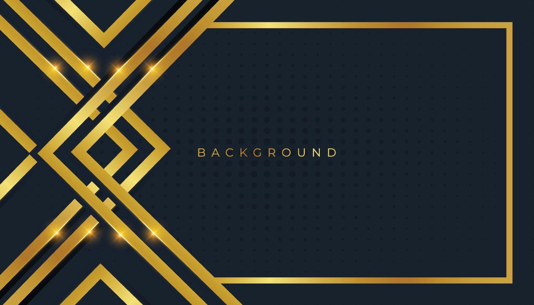 Gradient black social media banner background with golden frame vector
