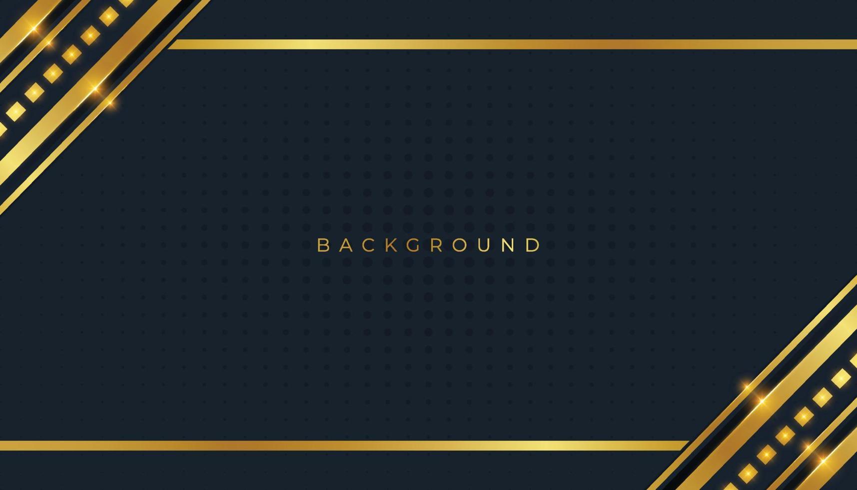 Gradient black social media banner background with golden frame vector