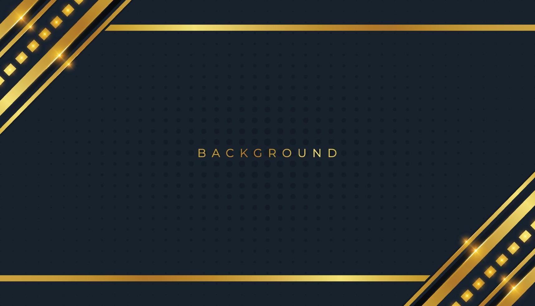 Gradient black social media banner background with golden frame vector