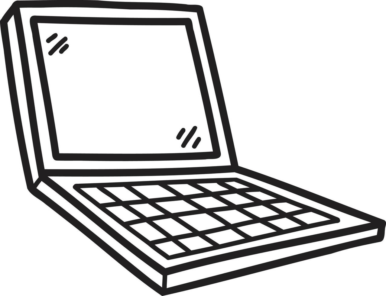 Hand Drawn laptop illustration vector