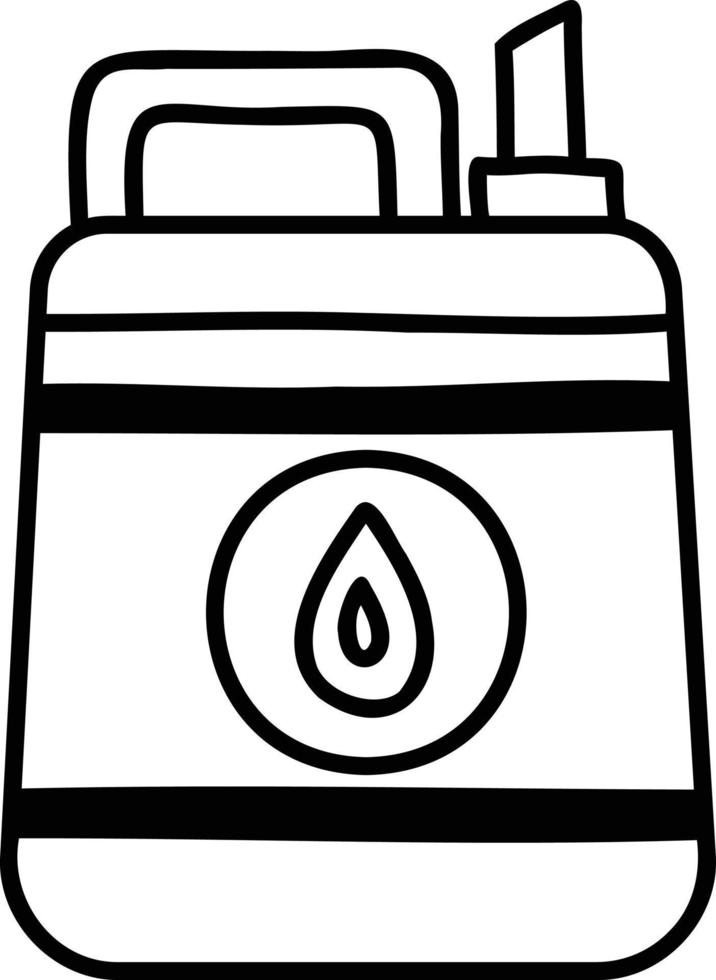 Hand Drawn oil containers handle illustration vector
